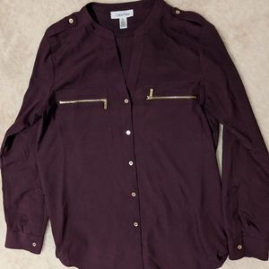 calvin klein dark purple shirt